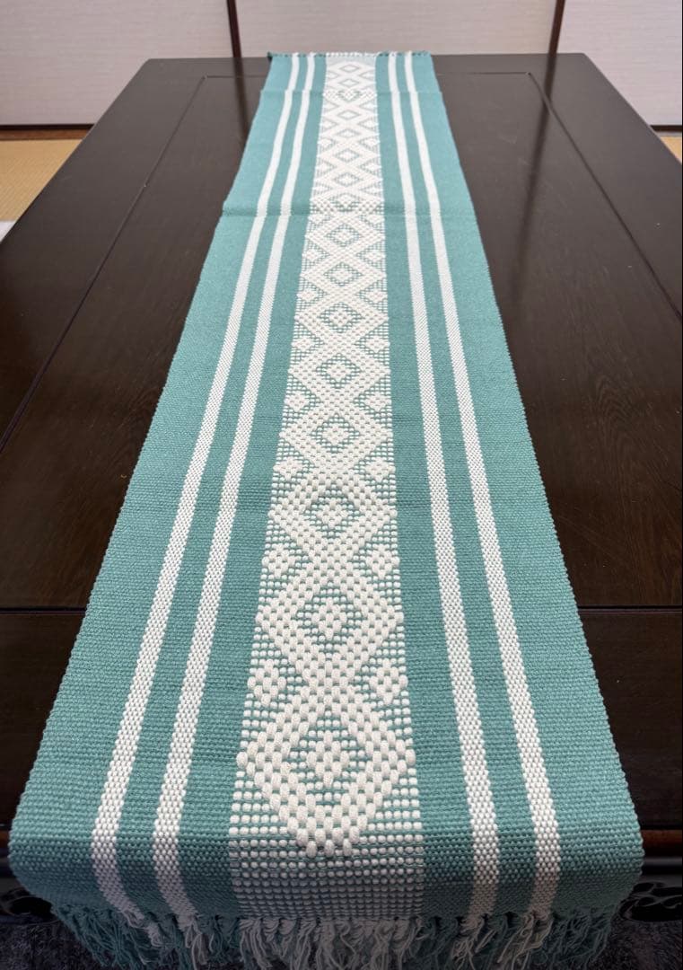 テーブルランナー 182×32cm ハンドメイド 一点もの メキシコ製　腰織物