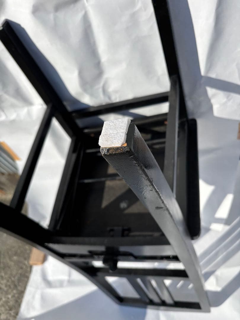 YAMAHA 背もたれ付ピアノ椅子　比較的きれい　足部フェルト付き