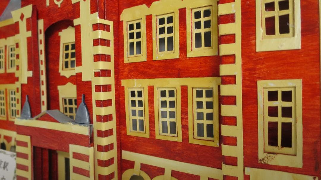 昭和レトロ洋館「東京駅丸の内中央口」　白色模型