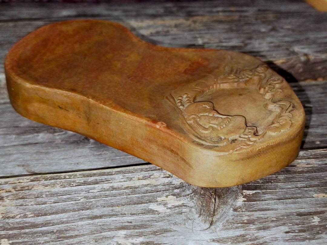 ♥中国　硯　紅糸硯　紅絲硯　小型　520ｇ 骨董品