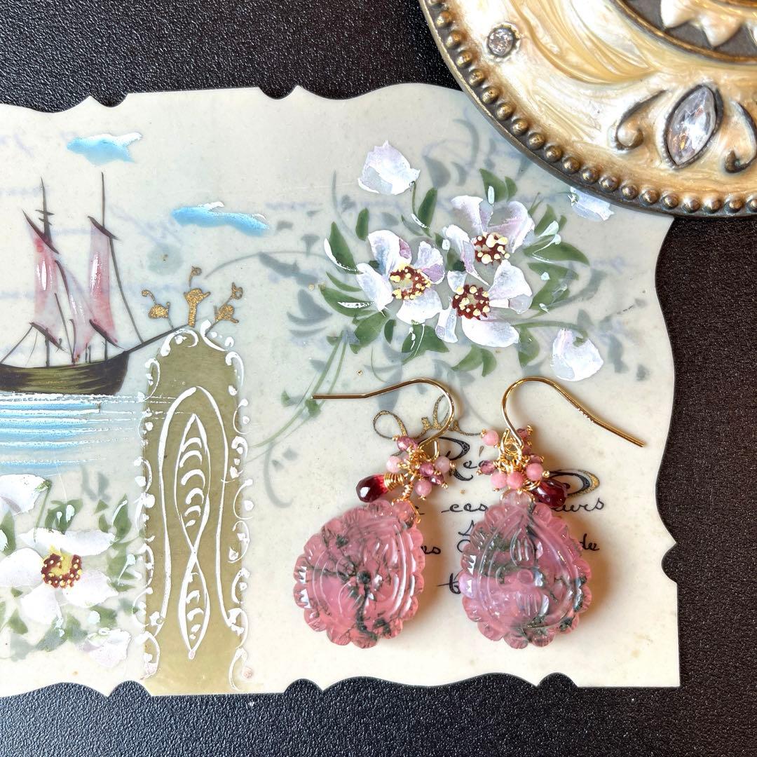 《1点限定》フリルカービング＊ピアスorイヤリング