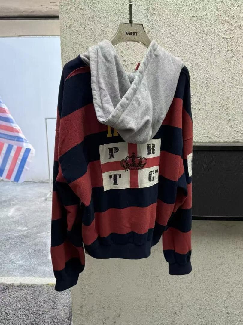 クッションカバー Protocol Index STRIPE POLO HOODIE / RED