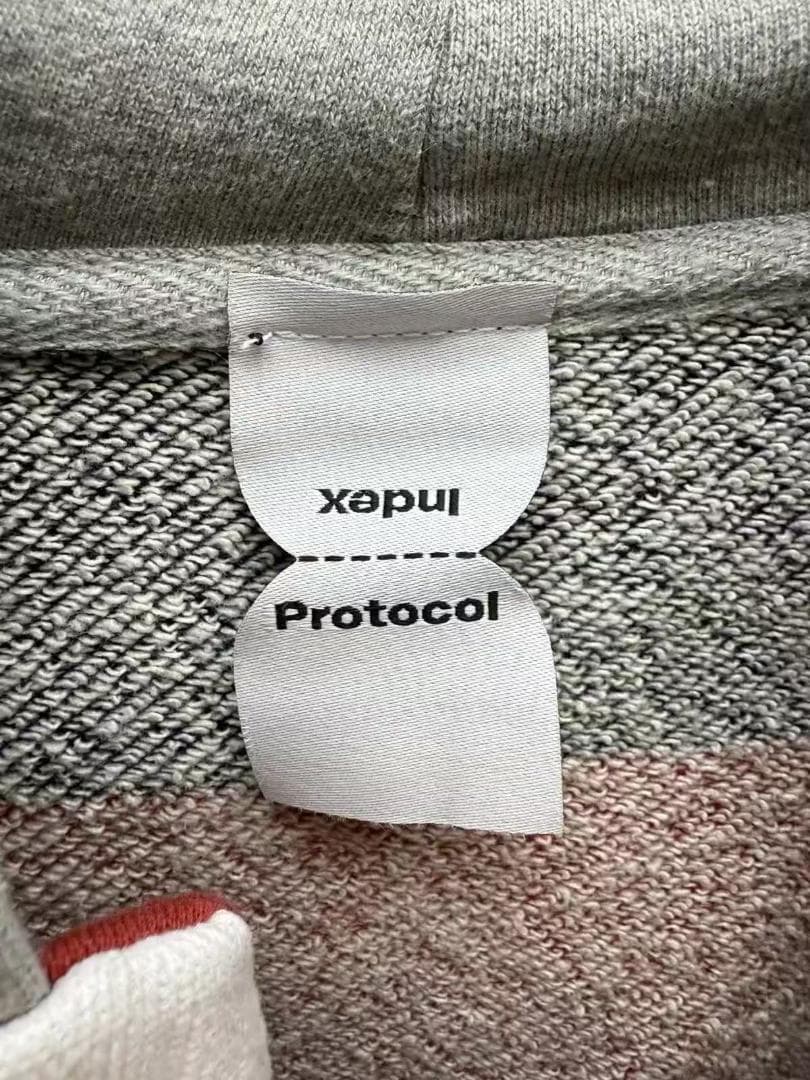 クッションカバー Protocol Index STRIPE POLO HOODIE / RED