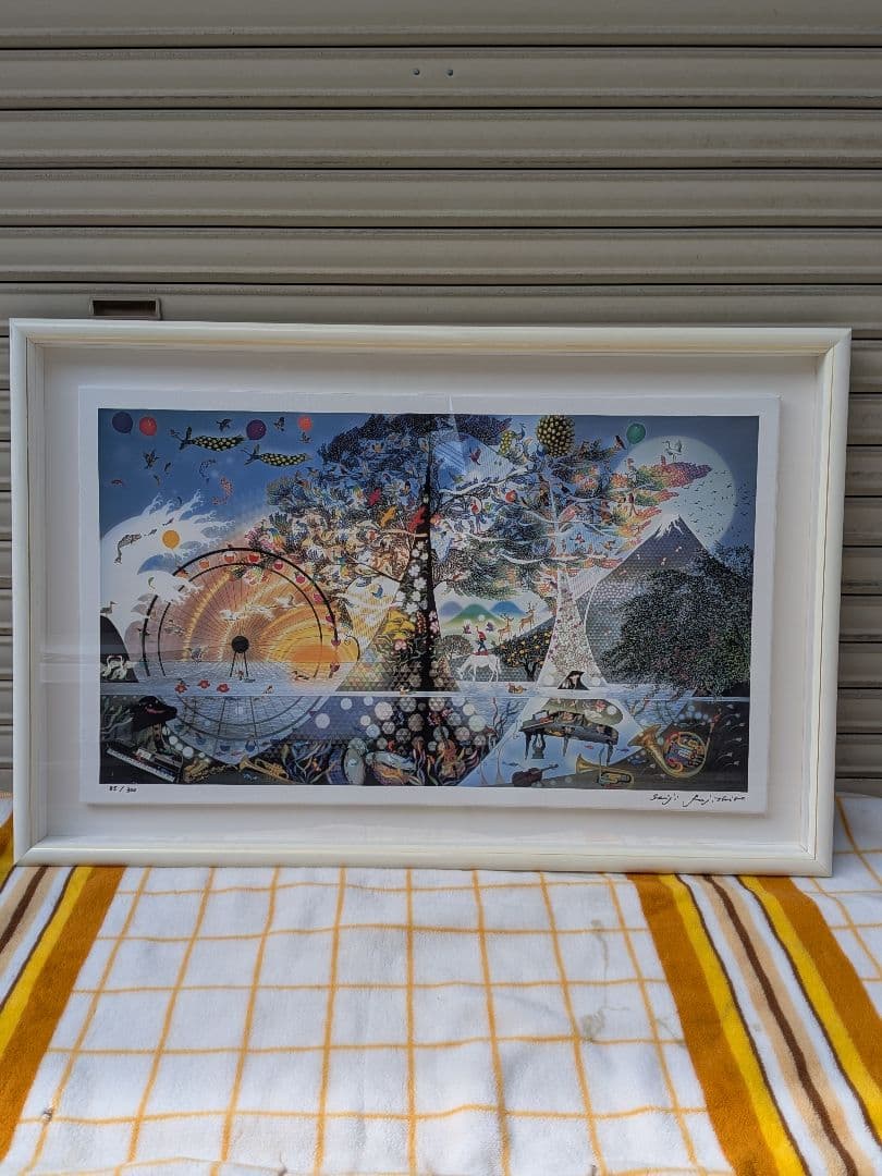 藤城清治 生命讃歌　ジクレー版画　直筆サイン　裏書きあり