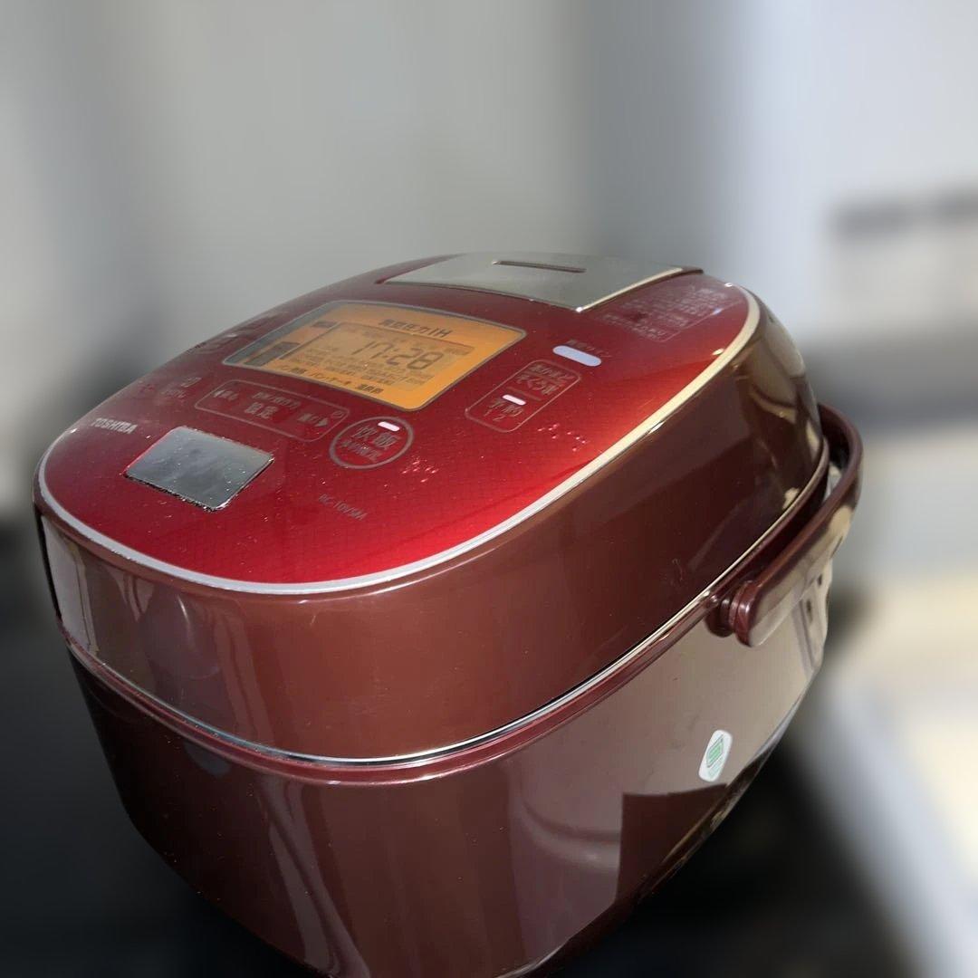 ⭐︎美品TOSHIBA 真空IH炊飯器 RC-10VSM 銅釜付き レッド