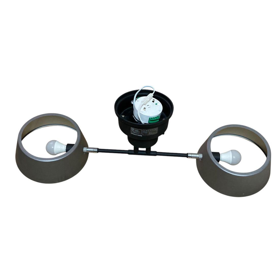 エルックス 2灯シーリングライト カピエンテ ヴィンテージシルバー