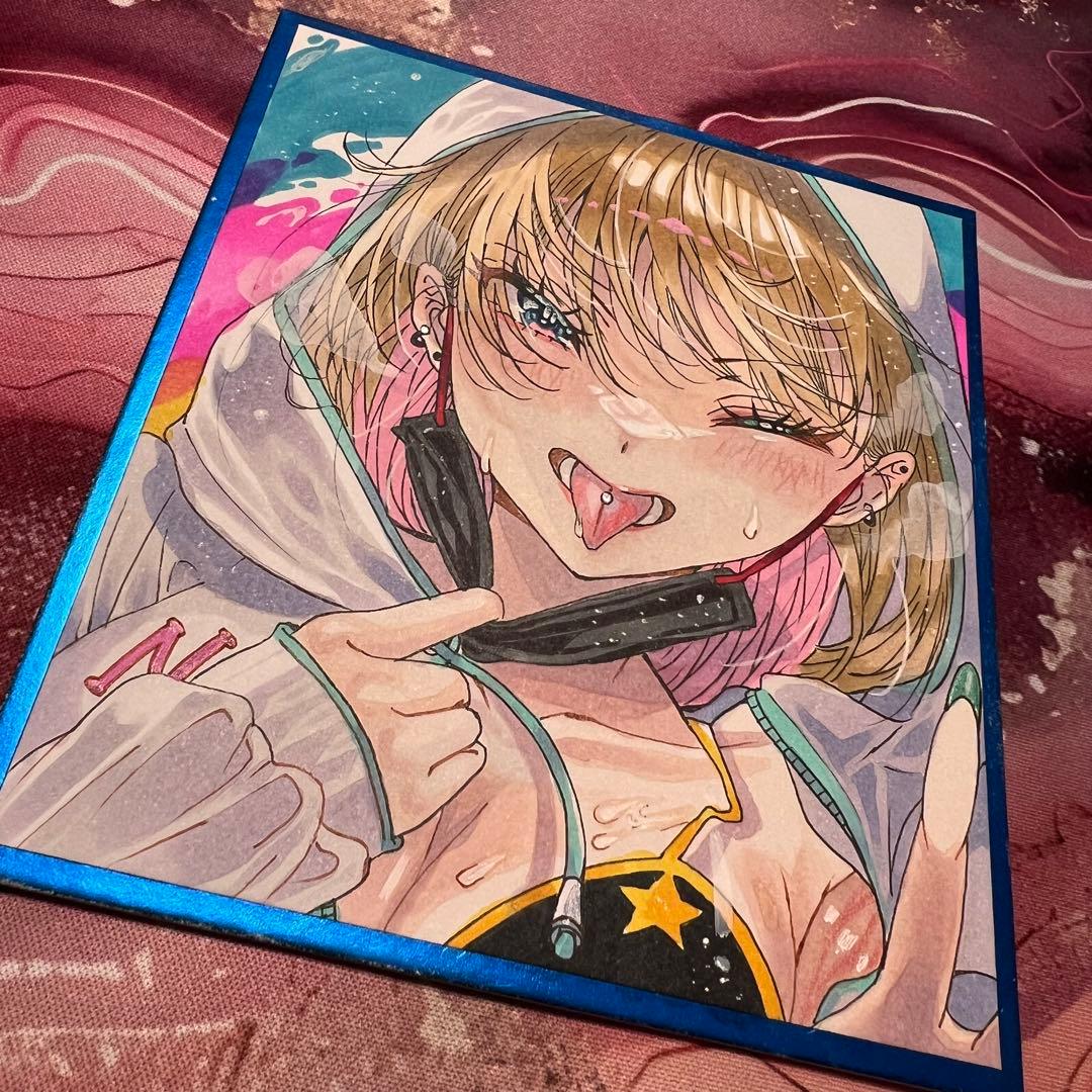 ノ*マ様 ギャル 手描きイラスト オリジナルイラスト アナログイラスト 一点物