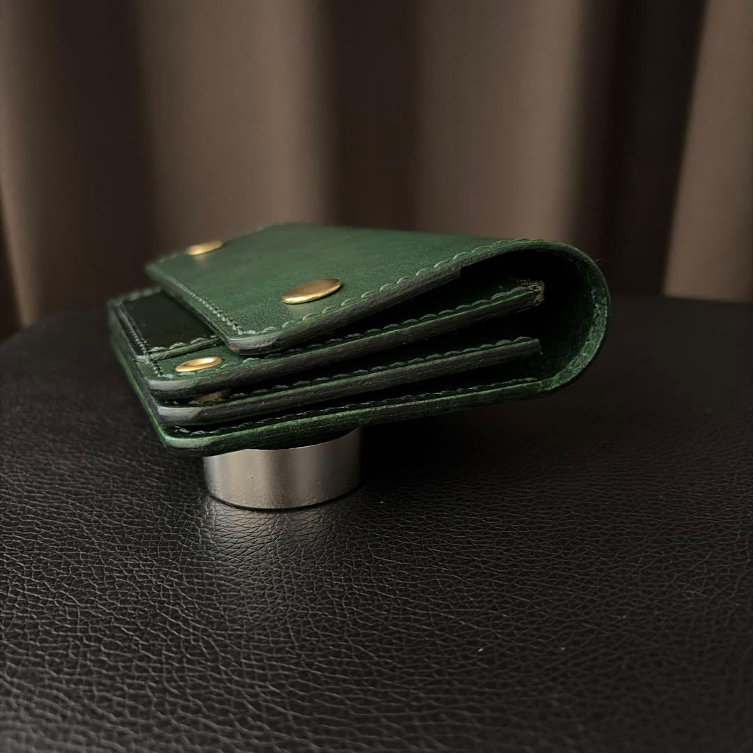 姫路レザー　ミドルトラッカーウォレット【3層/手染め/ハンドメイド】