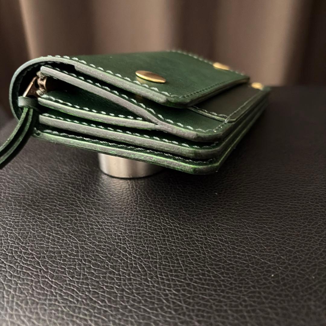 姫路レザー　ミドルトラッカーウォレット【3層/手染め/ハンドメイド】