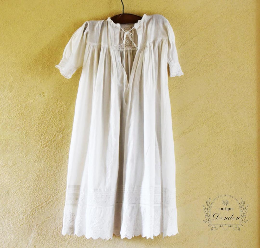 イギリス アンティーク　ベビークリスニングドレス[sa695]