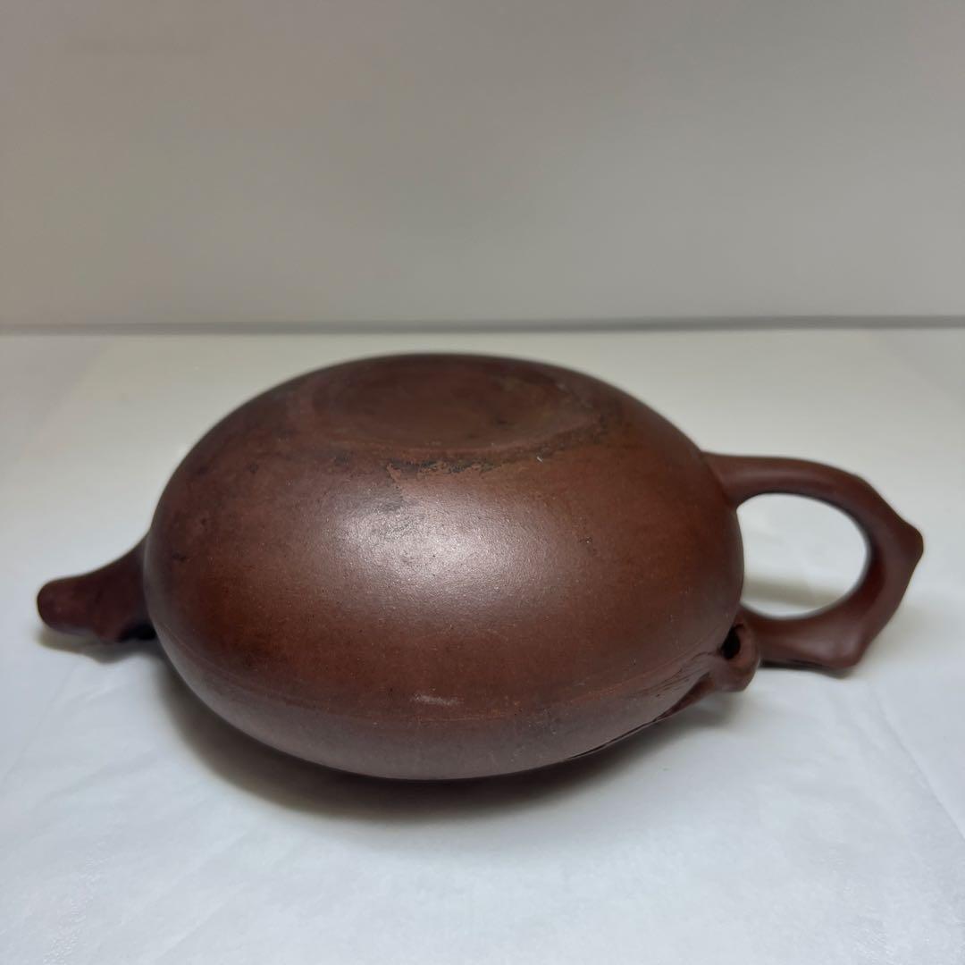 中国古玩　紫泥急須F 幅約20㎝　東Y8-0311①