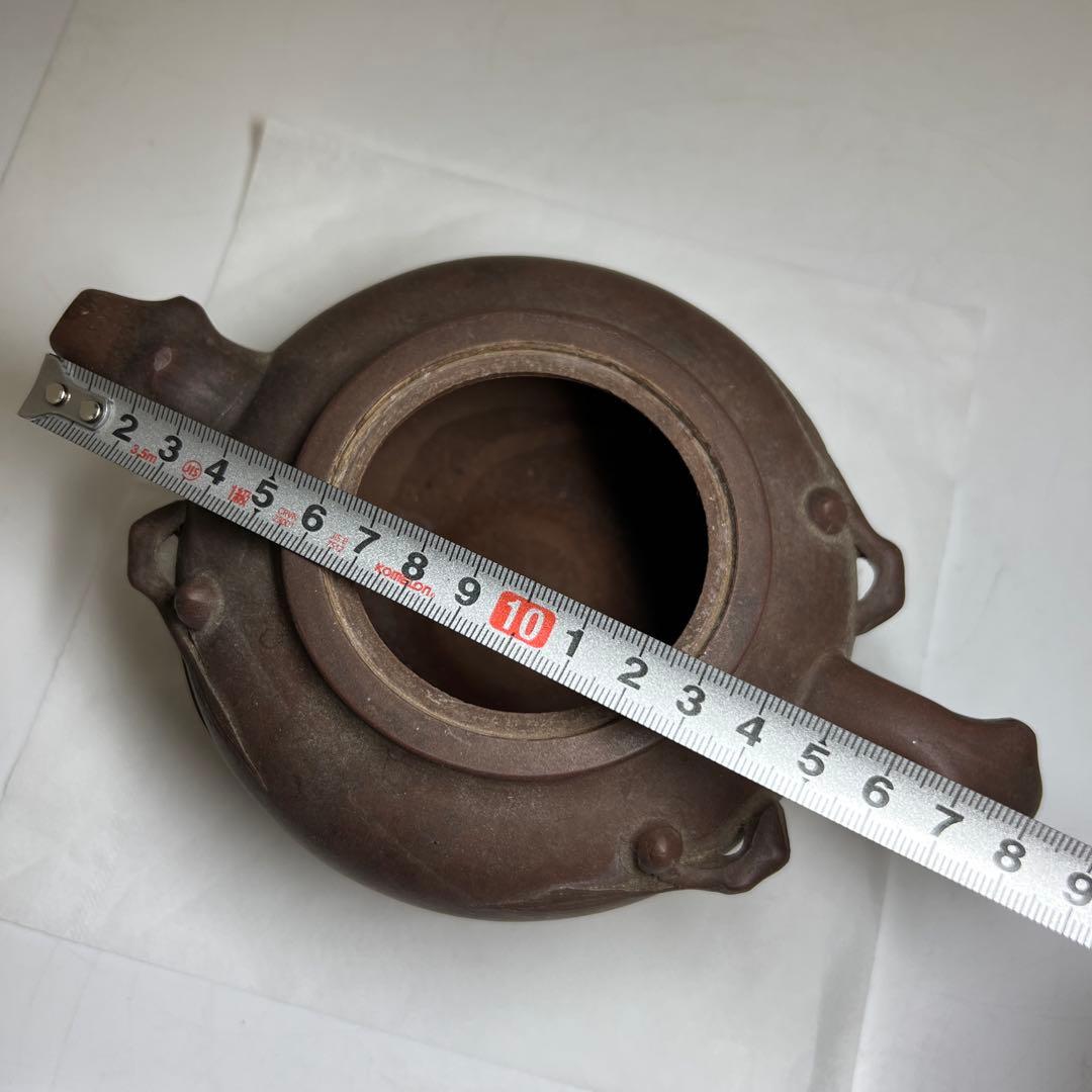 中国古玩　紫泥急須F 幅約20㎝　東Y8-0311①