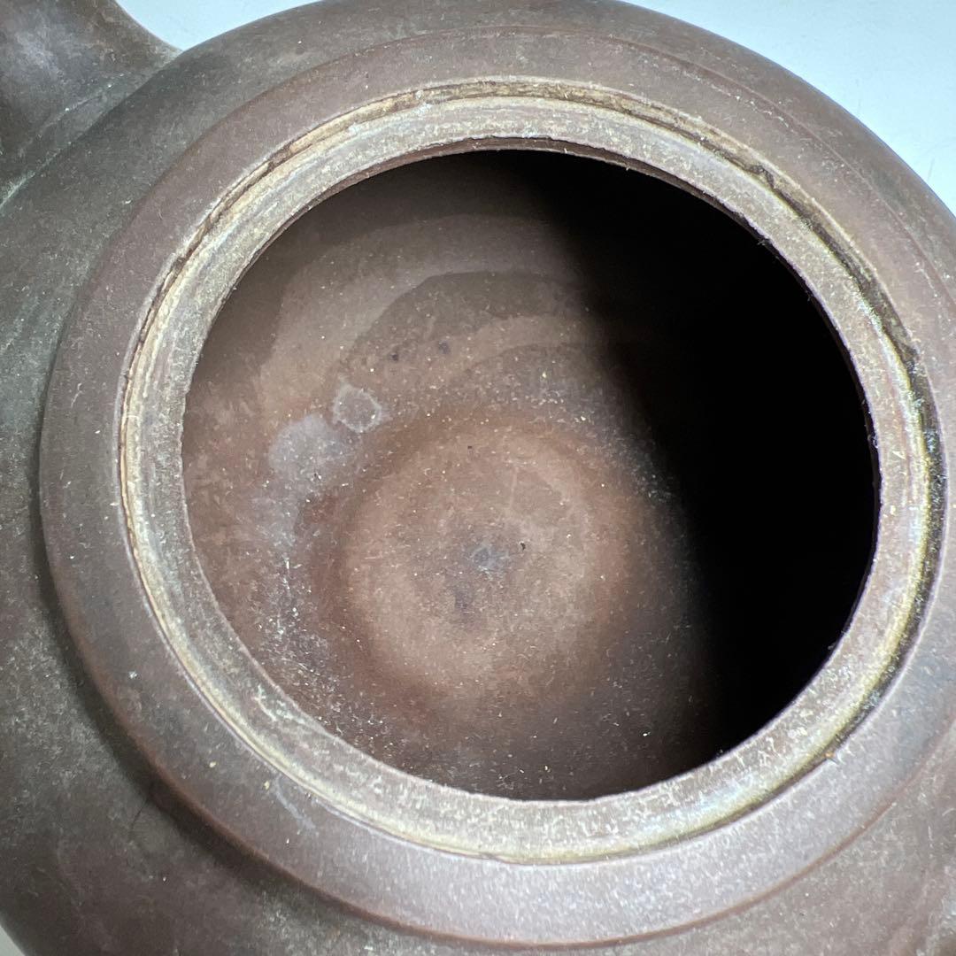 中国古玩　紫泥急須F 幅約20㎝　東Y8-0311①