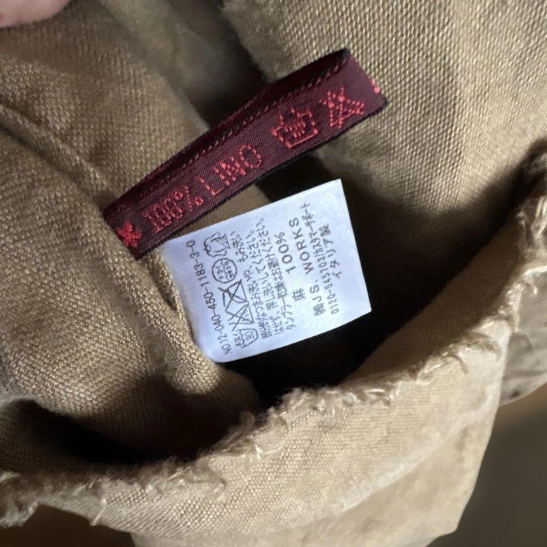 ダニエラグレジス リネン エプロン ベージュブラウン