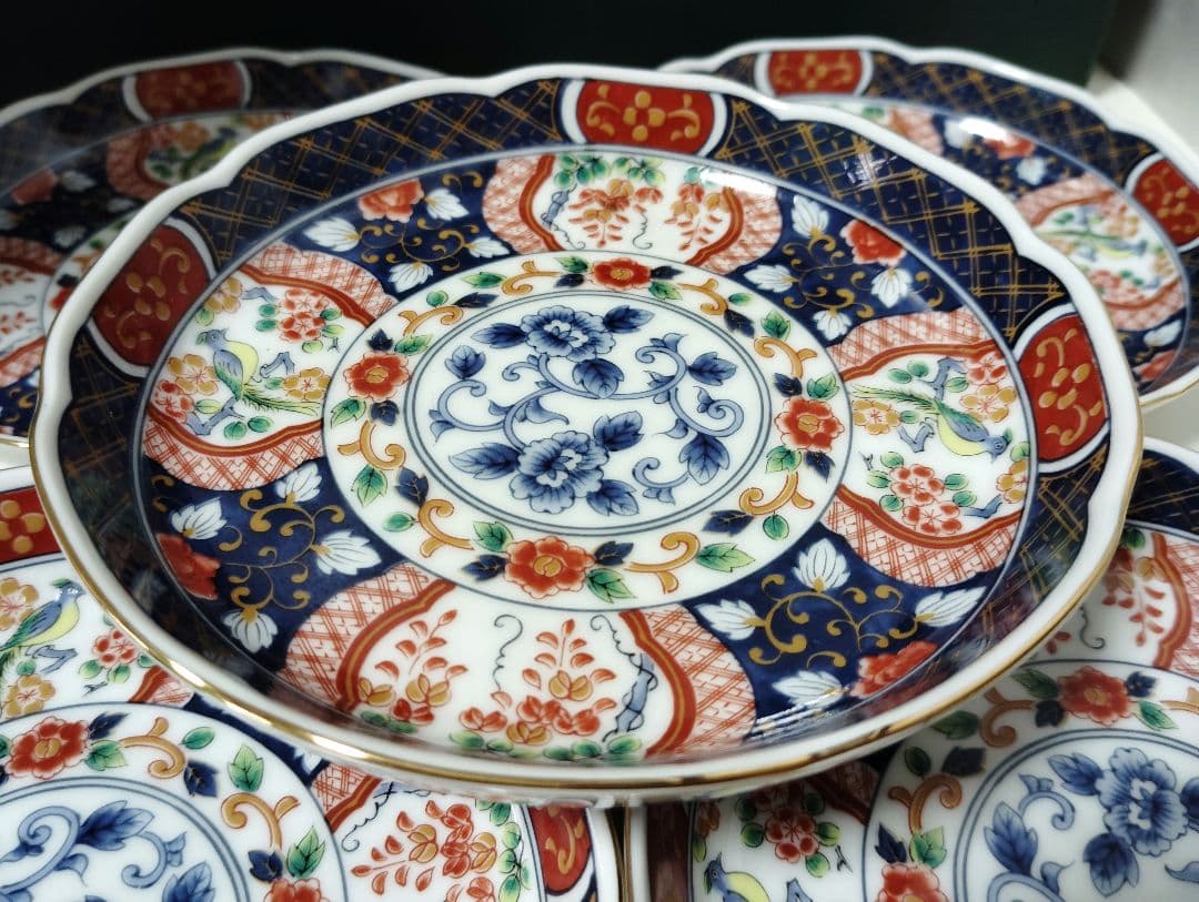 有田焼　極美品　第一陶器　染錦花鳥　取り皿　5枚