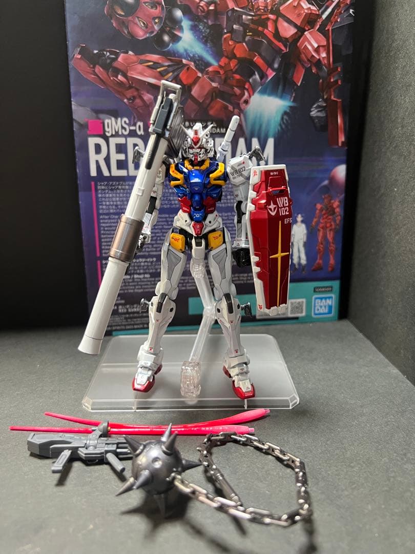 2機セット　HG 赤いガンダム(ビット6基)白いガンダム全塗装 完成品