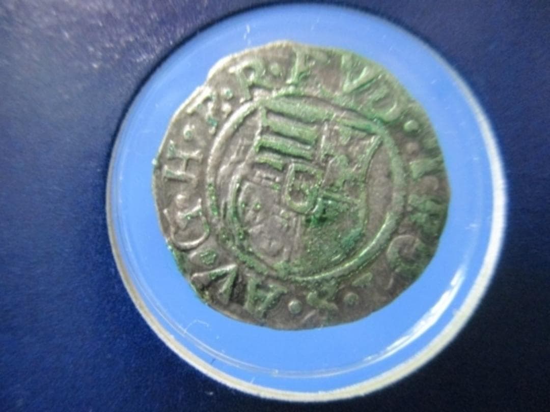 ハンガリー ディナール銀貨☆700年代～／聖母子像／ハンガリー紋章／古代