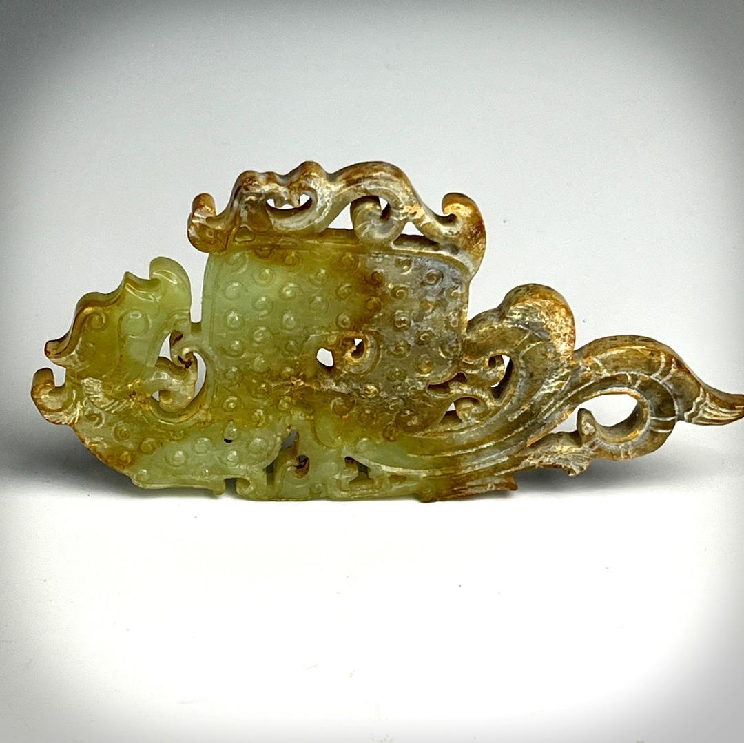 黄玉龍形珮 和田玉 古玉 古玉擺件 中国古玩 中国美術 唐物骨董 G111