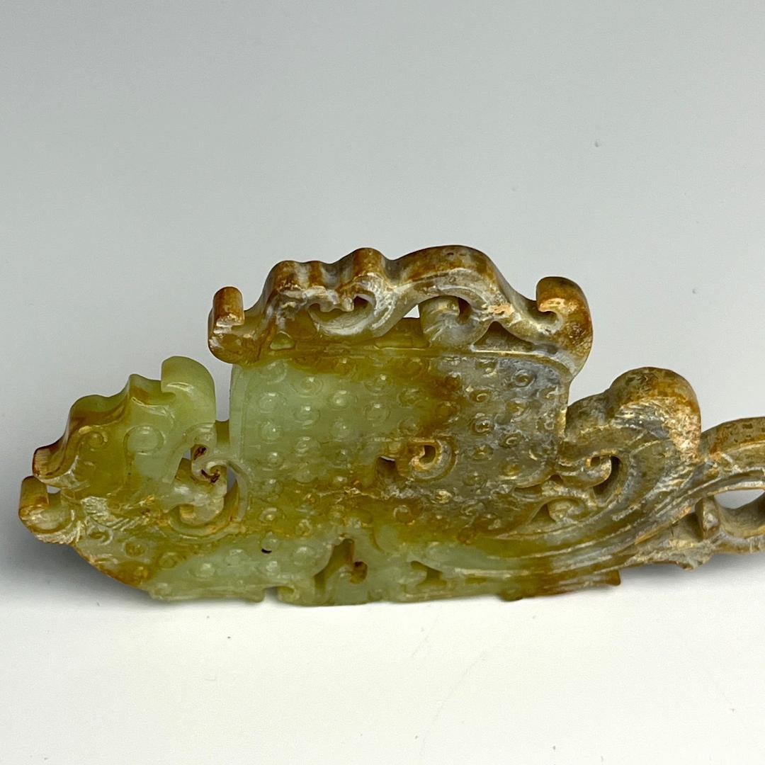 黄玉龍形珮 和田玉 古玉 古玉擺件 中国古玩 中国美術 唐物骨董 G111