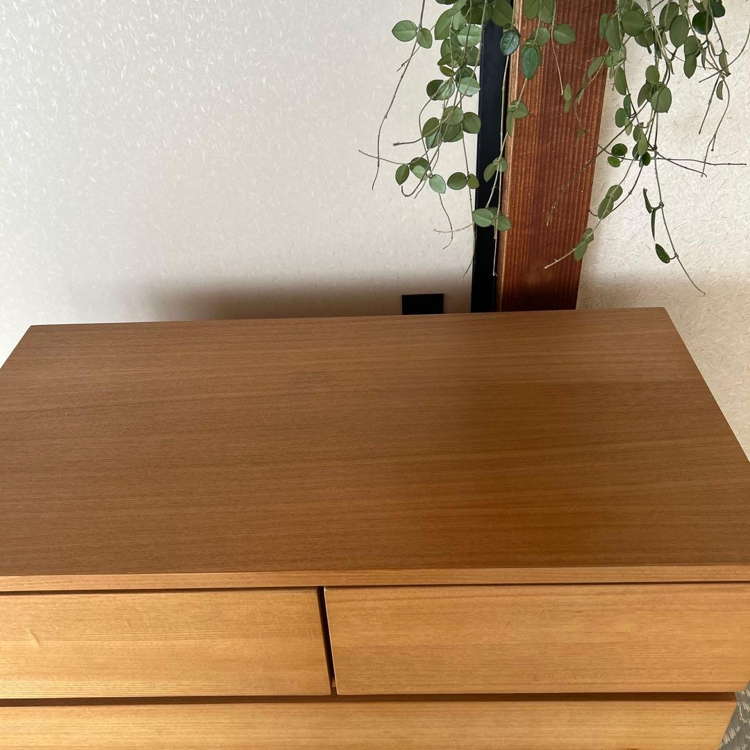 無印良品　チェスト　4段　オーク材800×400×830