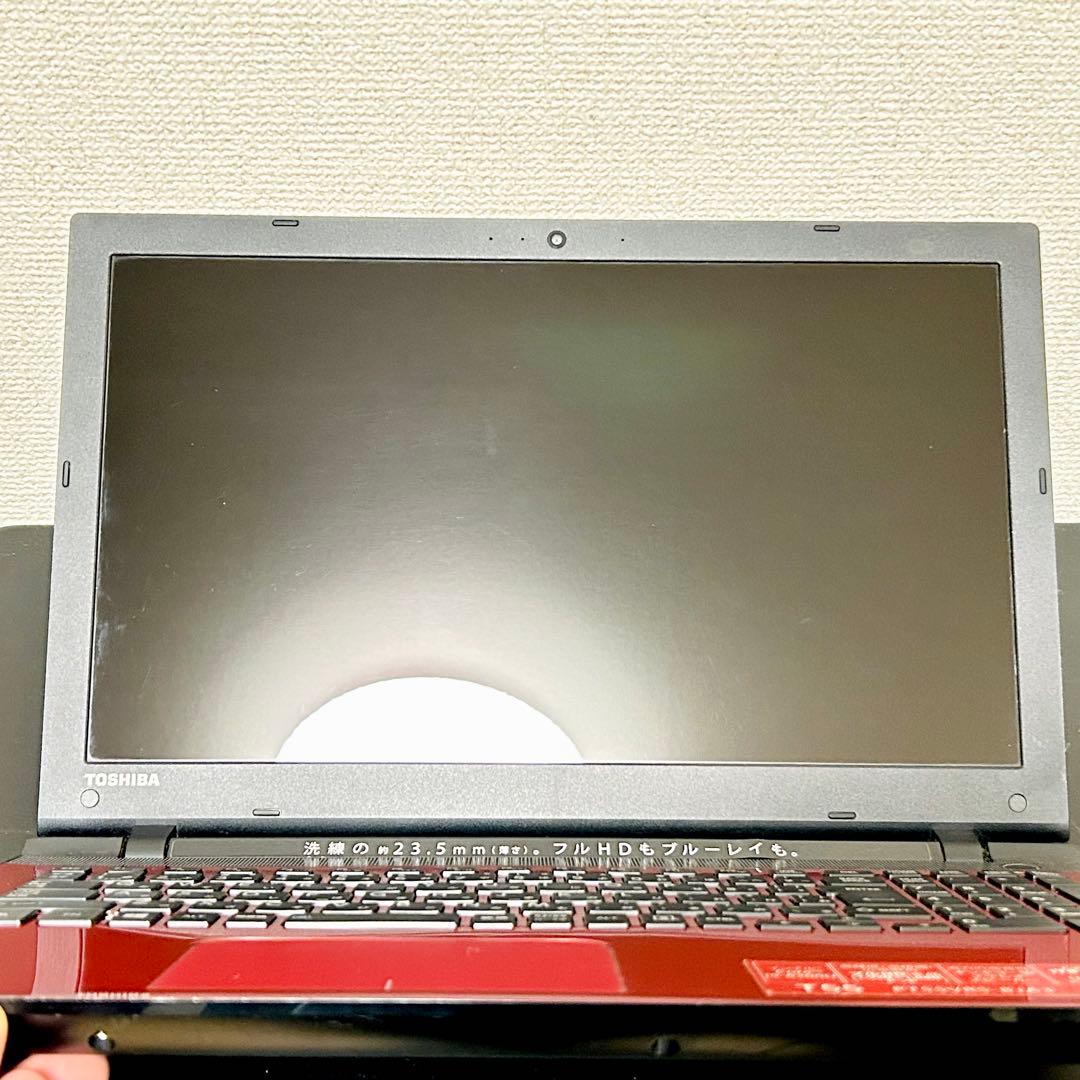 東芝 dynabook SSD起動 メモリ8GB Win11 ブルーレイ レッド