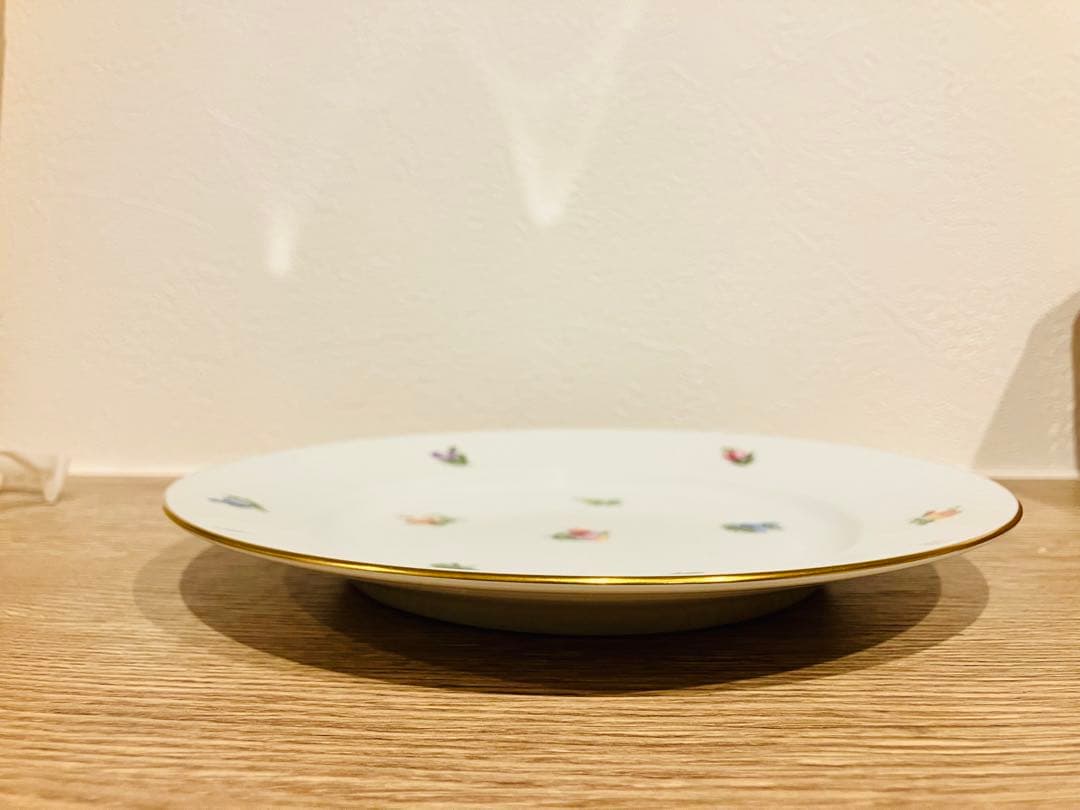 ★12月28日まで限定価格★アウガルテン　ケーキプレート　金縁　19cm 美品