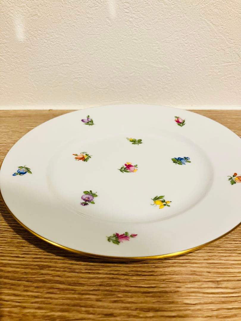 ★12月28日まで限定価格★アウガルテン　ケーキプレート　金縁　19cm 美品