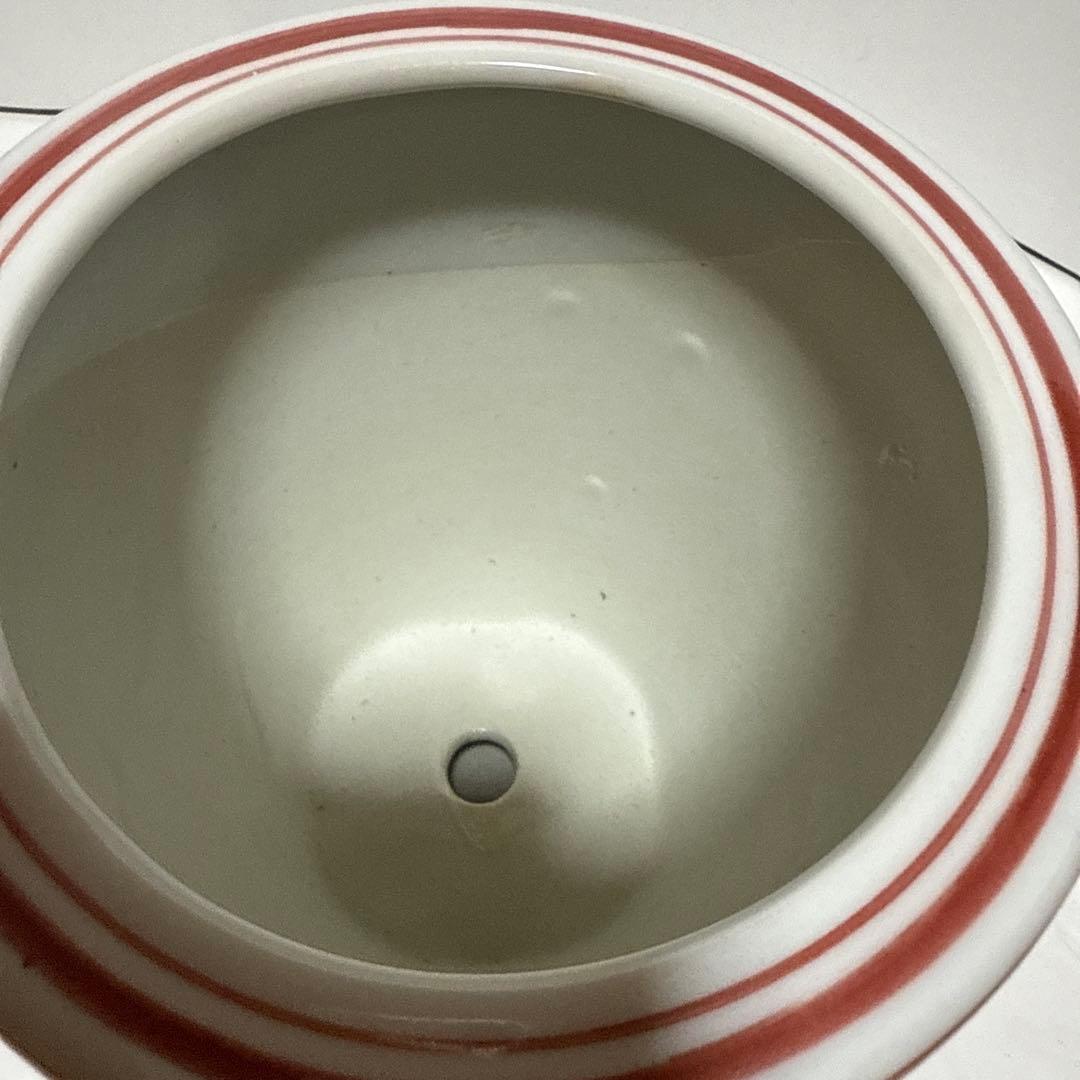 和風角型植木鉢 青白模様　紅色梅の木柄丸鉢角鉢　3種類セット