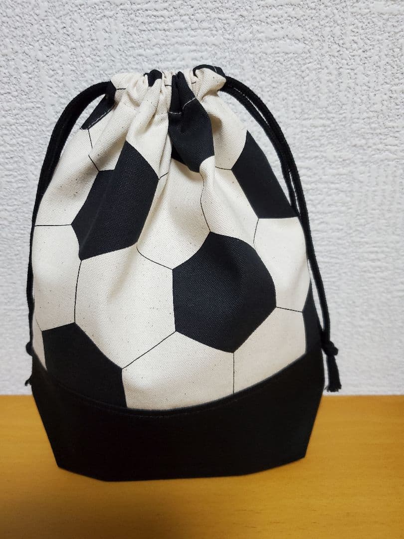 給食袋コップ入れ２枚セット   サッカーボール柄×