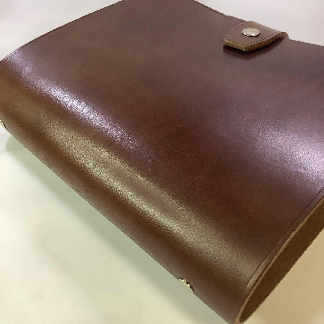 一枚革国産サドルレザー手帳　A5サイズ　ブラウン