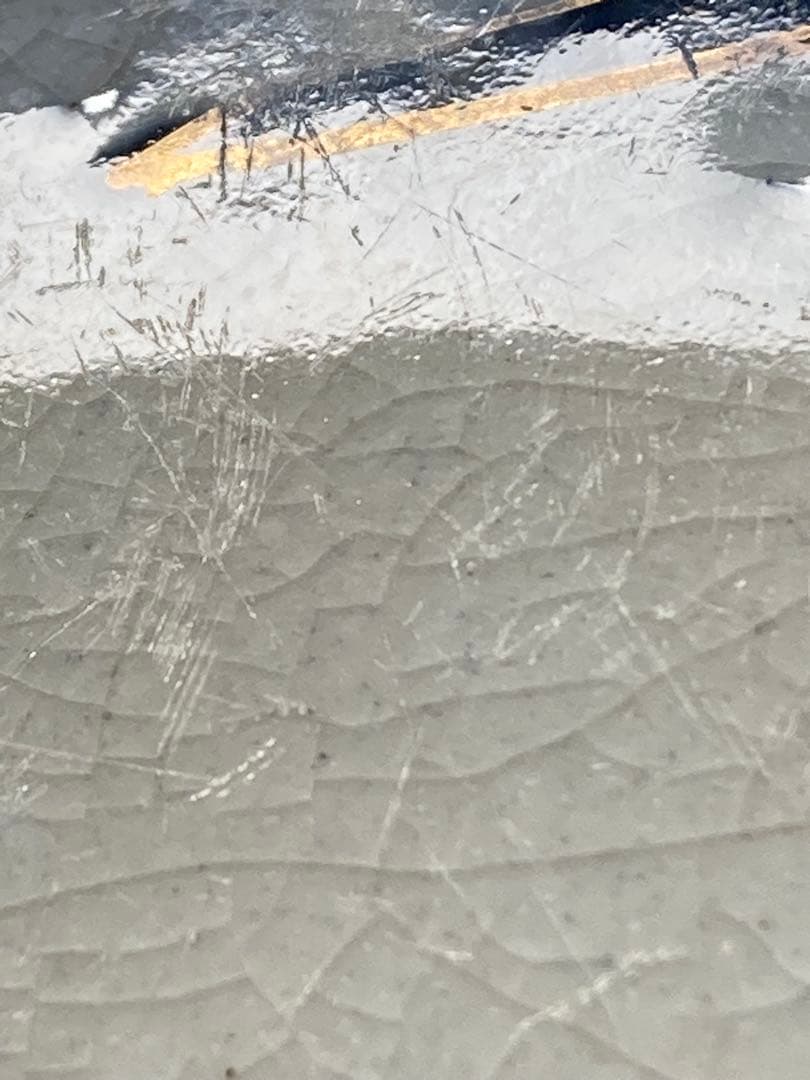 値下げ！古伊万里　染付　金彩　色絵　輪花中皿　山水画 骨董品　大皿　5枚セット