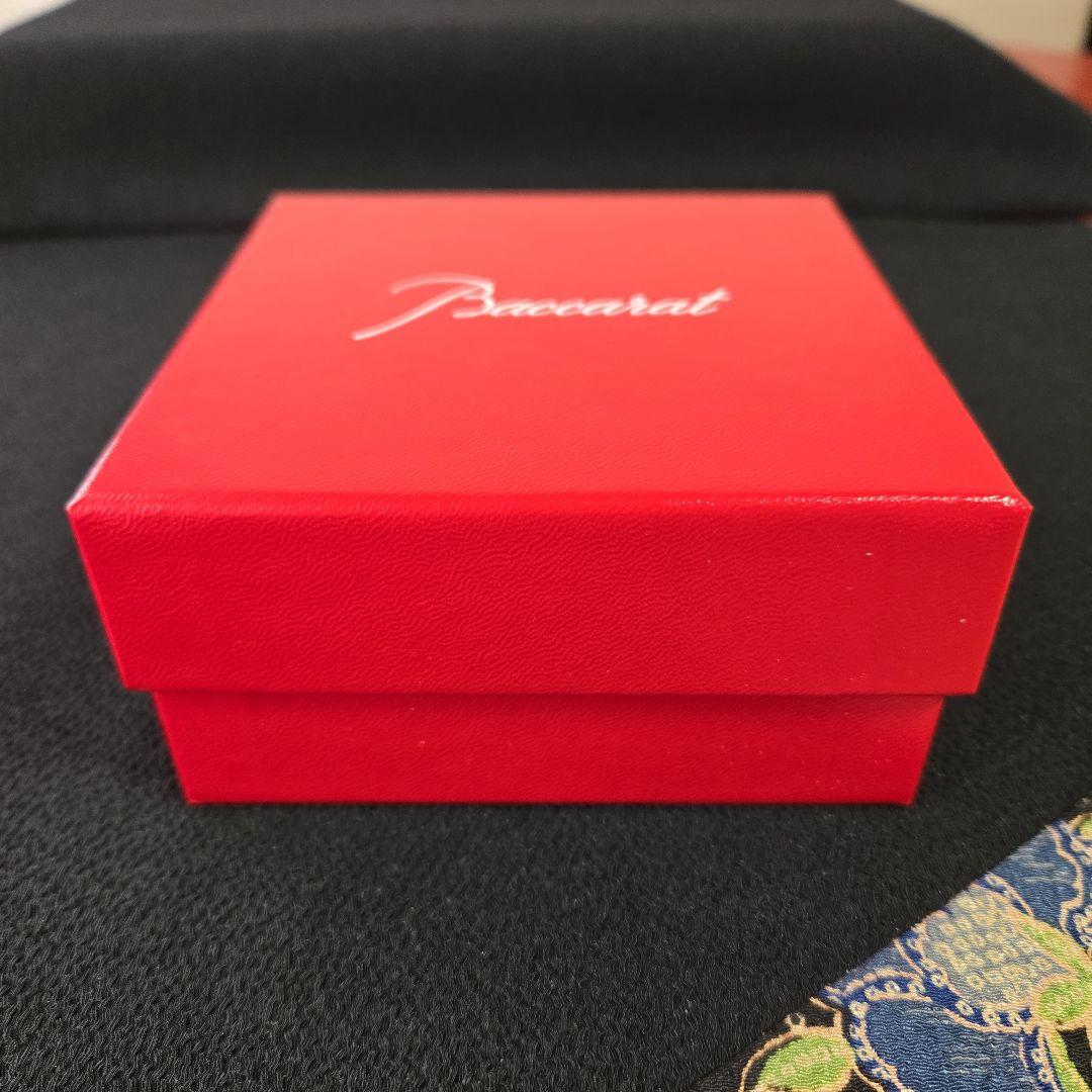 【未使用極美品】バカラ　ラッキーバタフライ　レッド　赤　Baccarat　置物