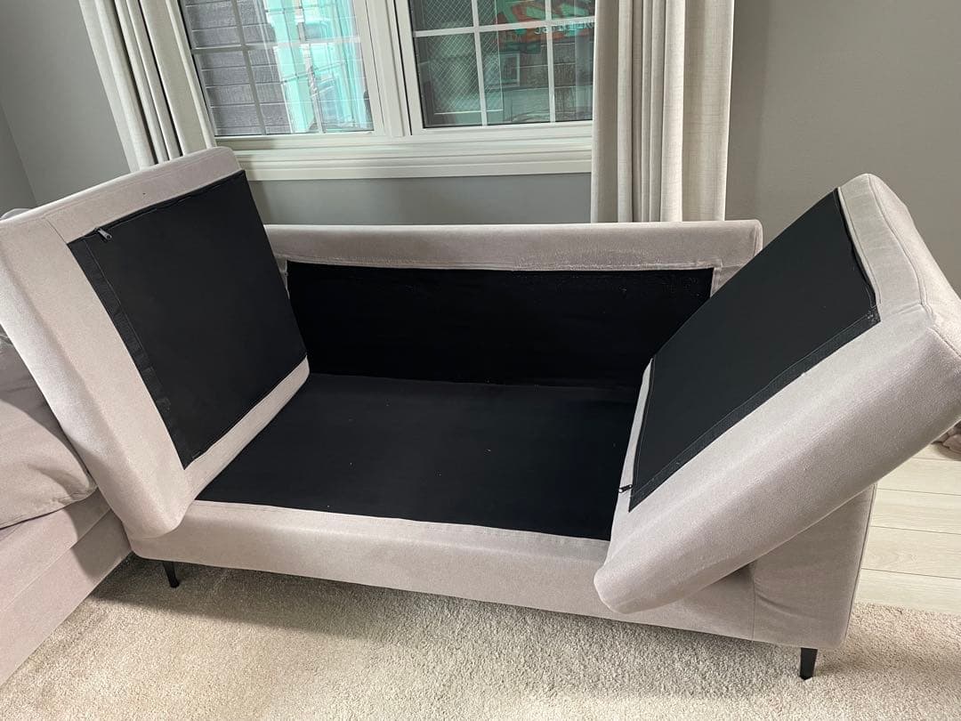 TAPIS タピス　カウチソファ　ファブリック　グレー　３人掛け　L字