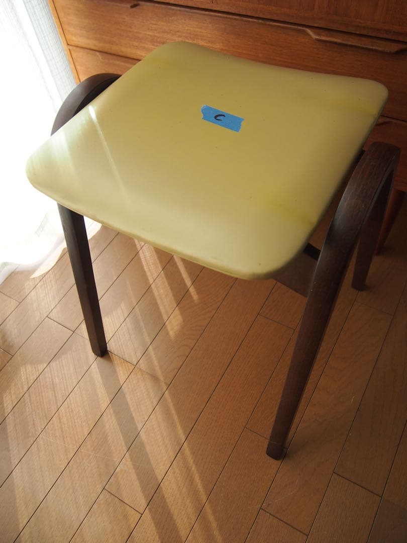 ミナペルホネン 秋田木工 剣持スツールB ハンドメイド タンバリン 生地 チェア