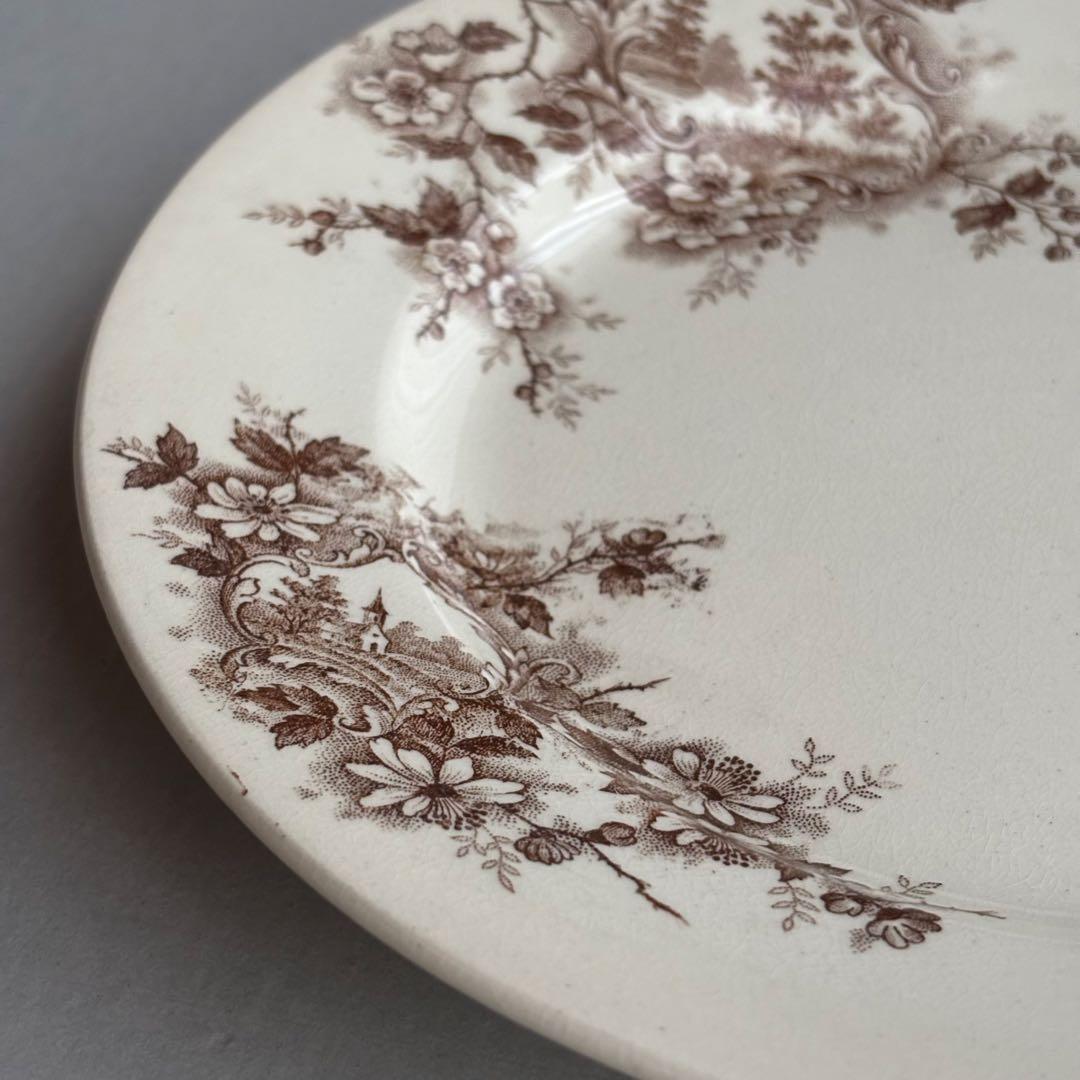 フランスアンティーク ショワジールロワ POMPADOUR ディナープレートB