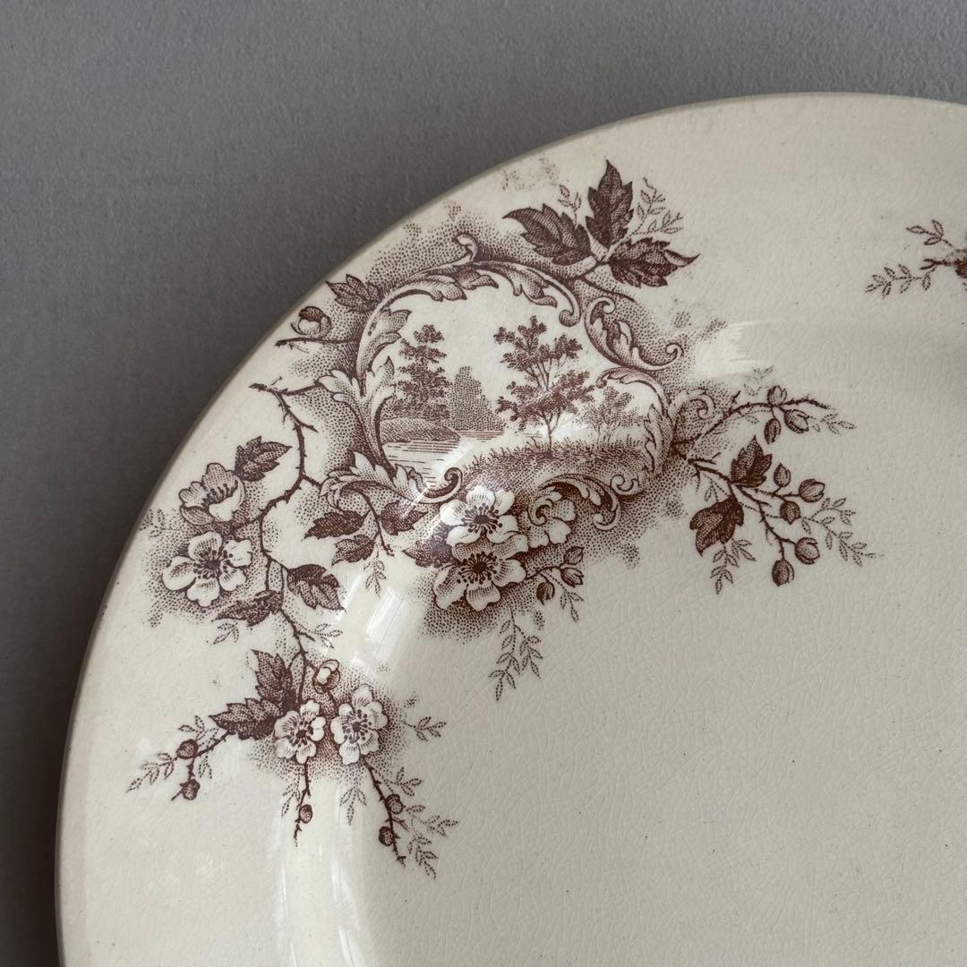 フランスアンティーク ショワジールロワ POMPADOUR ディナープレートB