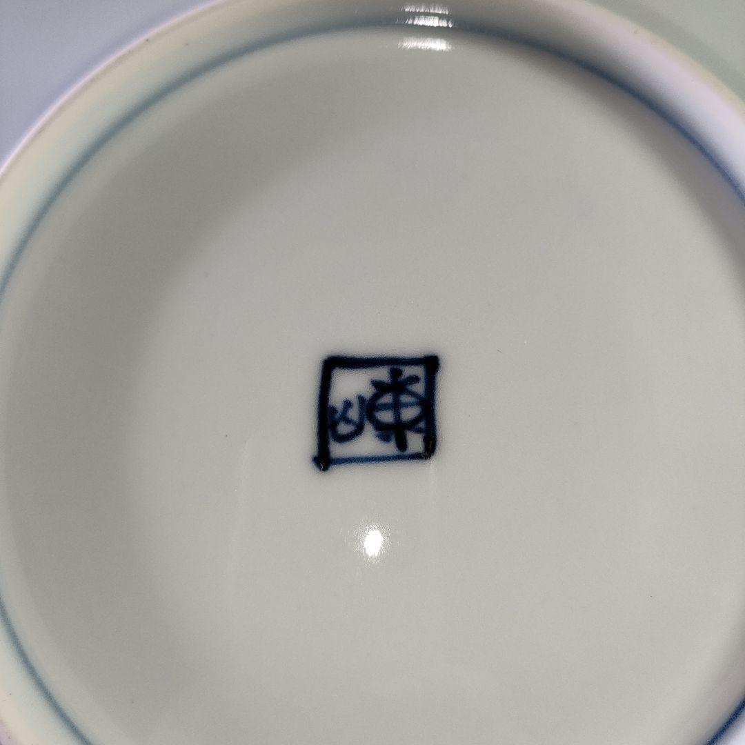 A1227-5/宮永東山 造/青華松竹梅文八角焼物皿5客/銘々皿/懐石道具/