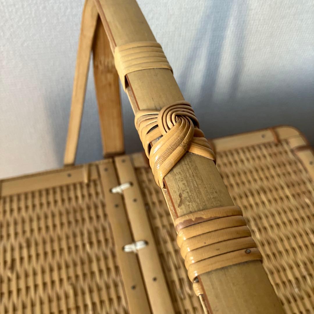 竹篭バスケット　ピクニックバスケット