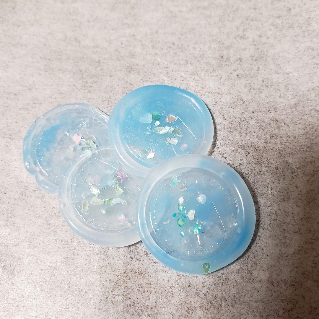 招待状に♪透きとおるマーブル❁シーリング風シール