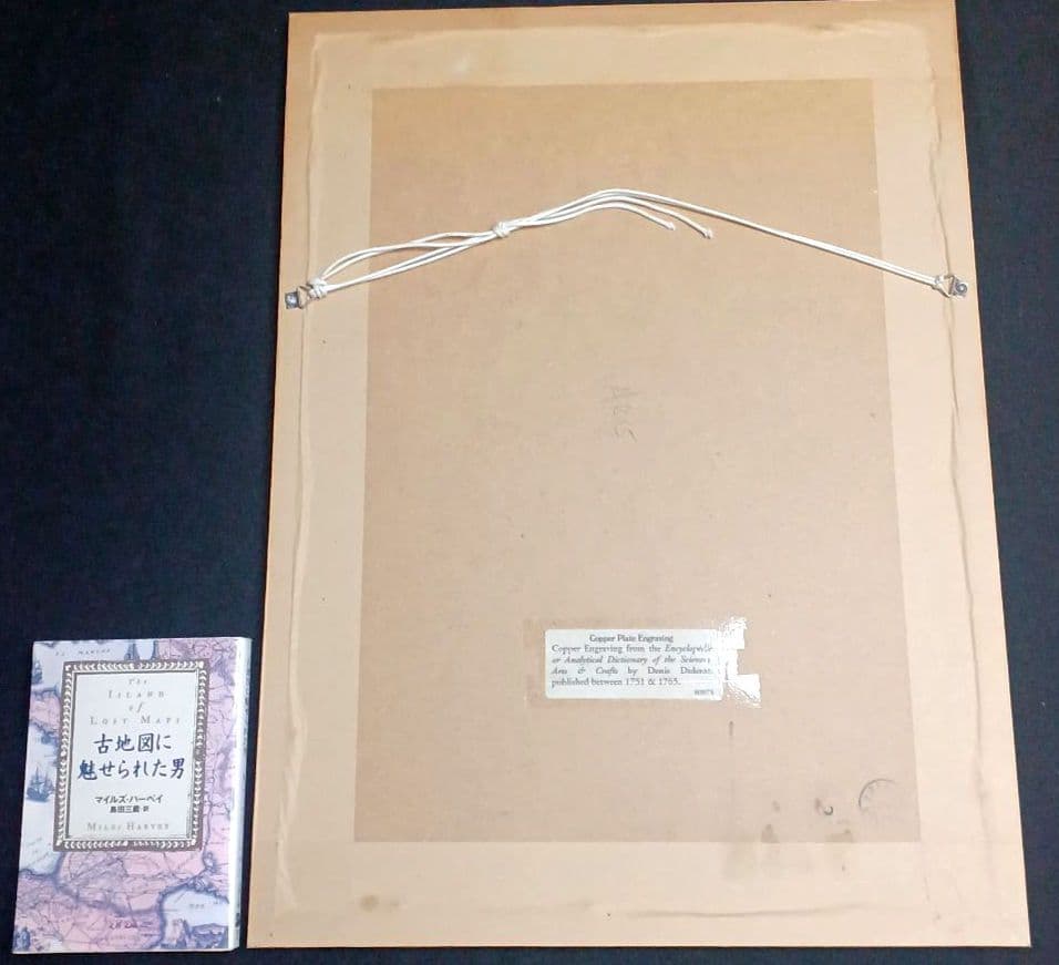 額装品　古典版画　18世紀　ディドロー　百科全書　「銅版印刷」　極美品