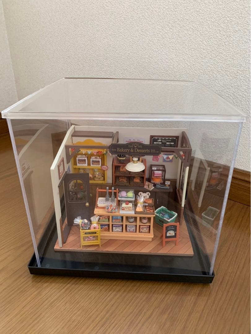 完成品 ミニチュアハウス 森のベーカリー クリアケース付き