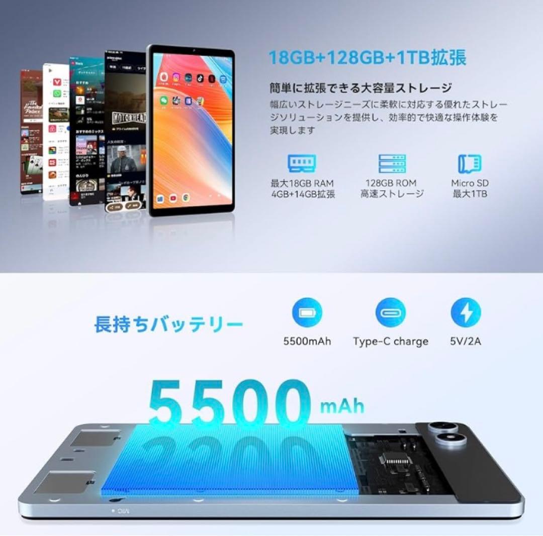 ゆ*き様 SVITOO タブレット8.7インチ Android 15 Wi-Fi