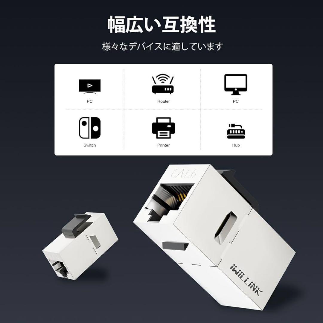 25個Cat6 RJ45シールド付きカプラーメスからメス　キーストーンジャック