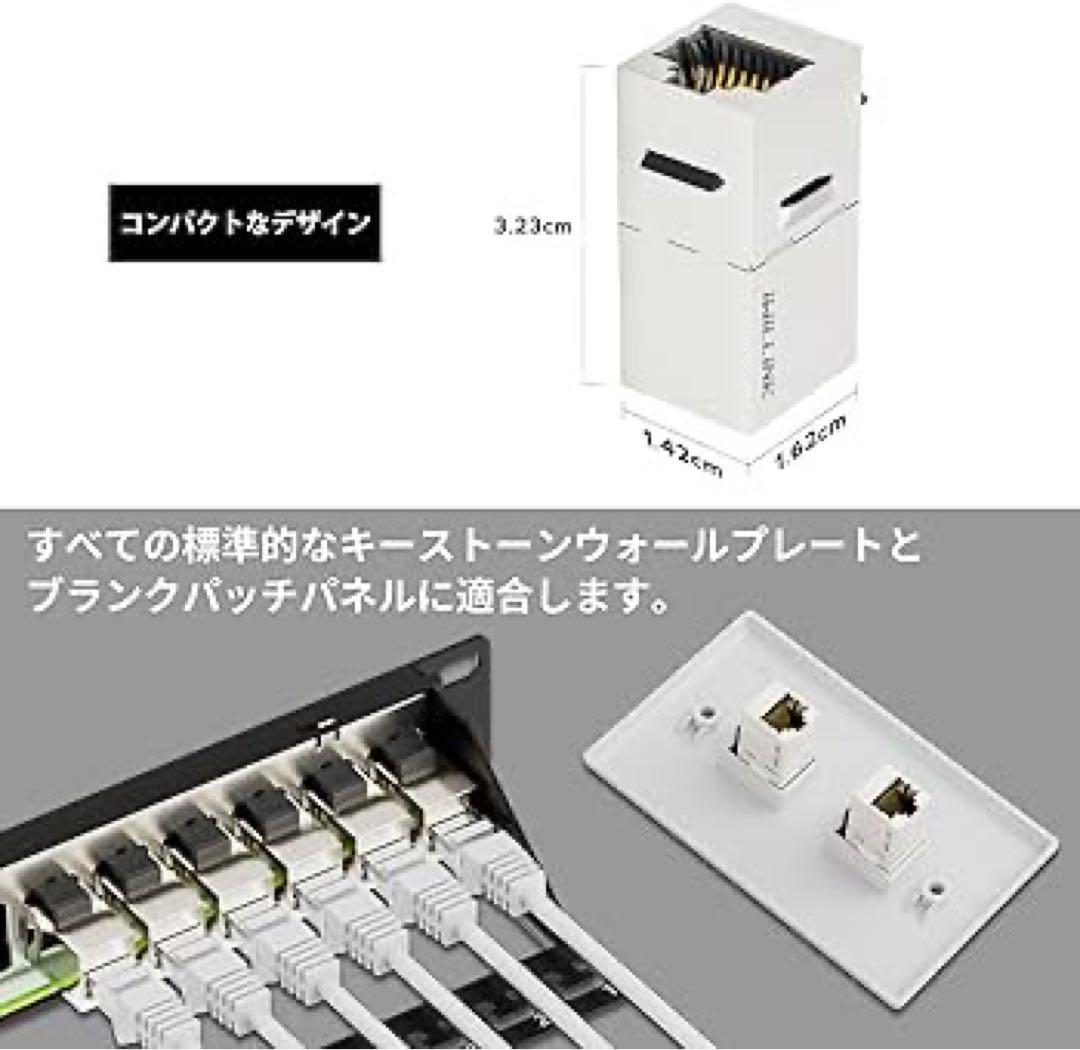 25個Cat6 RJ45シールド付きカプラーメスからメス　キーストーンジャック