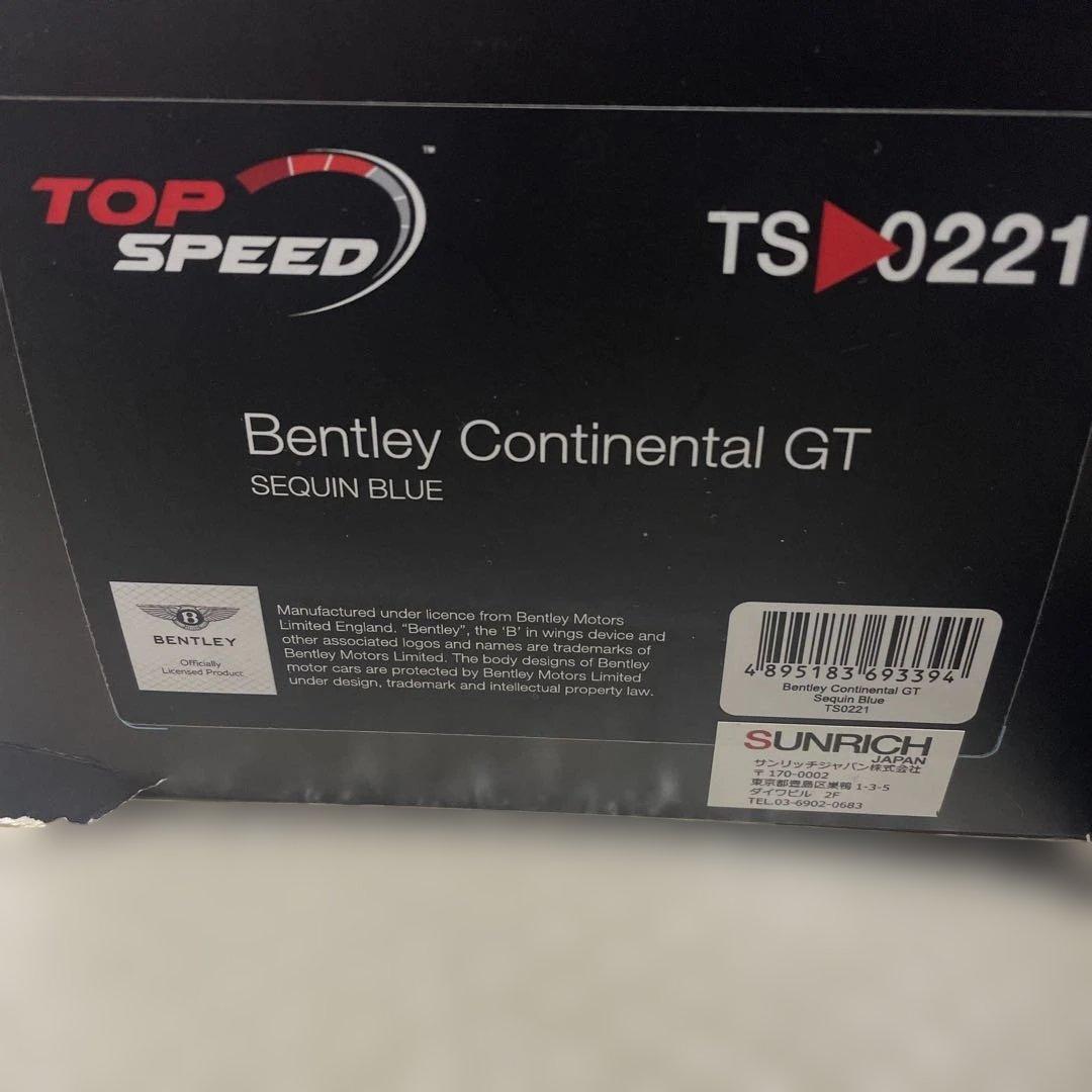 1/18 TOPSPEED コンチネンタルＧＴ　SEQUIN BLUE リペア有