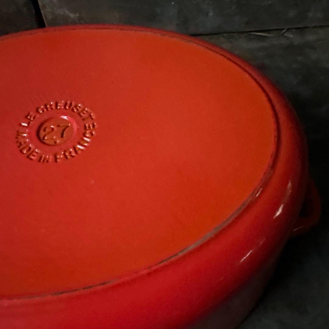 ル・クルーゼ　ココット・オーバル　オレンジ27cm 中古