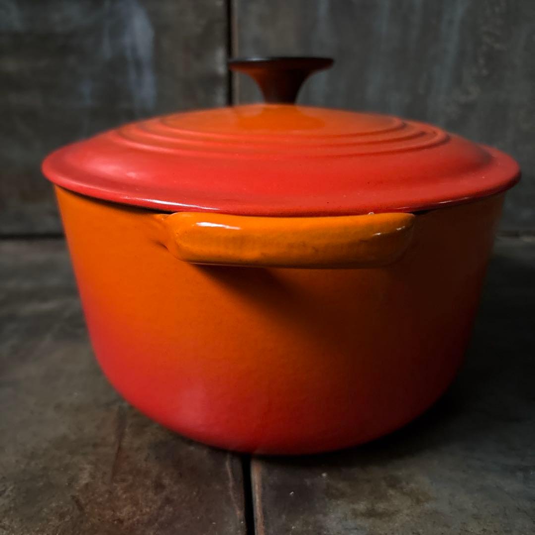 ル・クルーゼ　ココット・オーバル　オレンジ27cm 中古