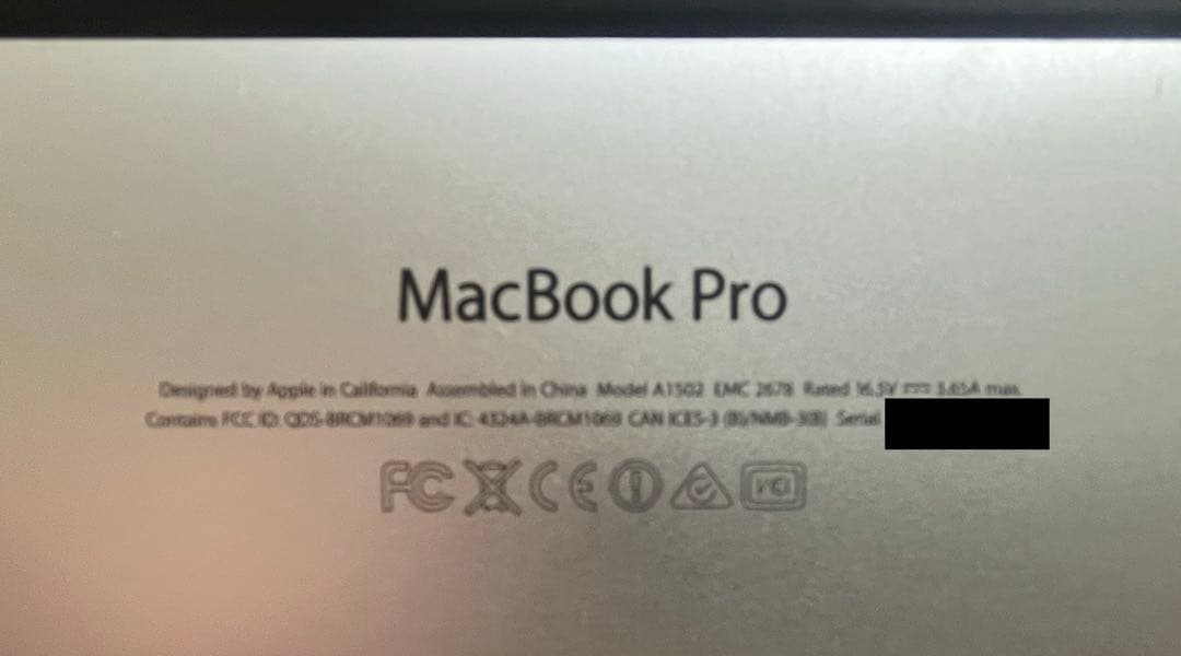 MacBook本体 MacBook Pro A1502