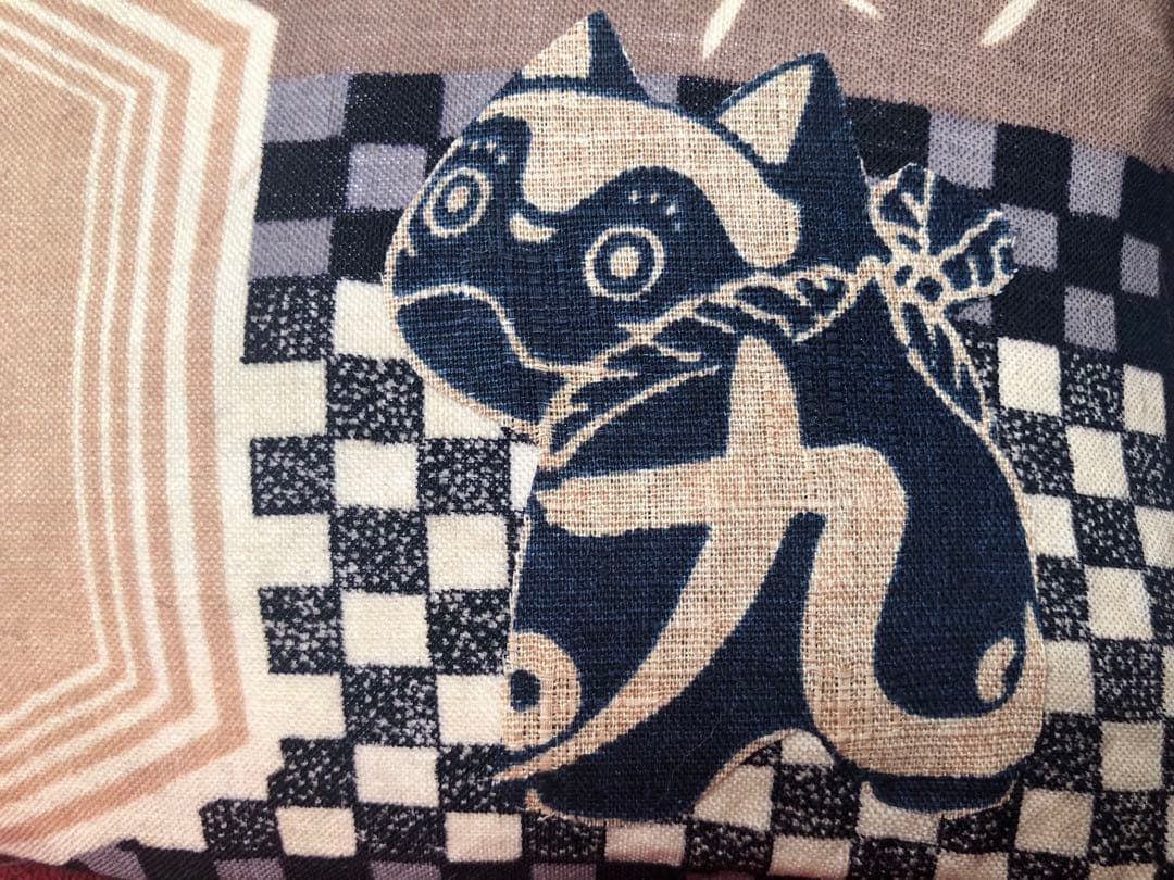 一閑張り　一閑張りバック　古布 犬張子　張子犬　狛犬