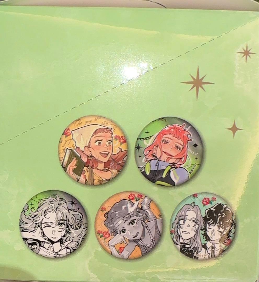 気になってる人が男じゃなかった 原画 缶バッジ 古賀みつき 大沢あや